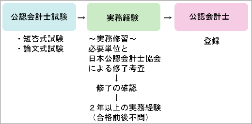 公認会計士への道のり　図解