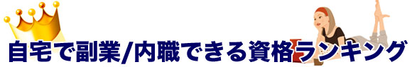 自宅で副業・内職で副収入が欲しい女性の資格ランキングバナー